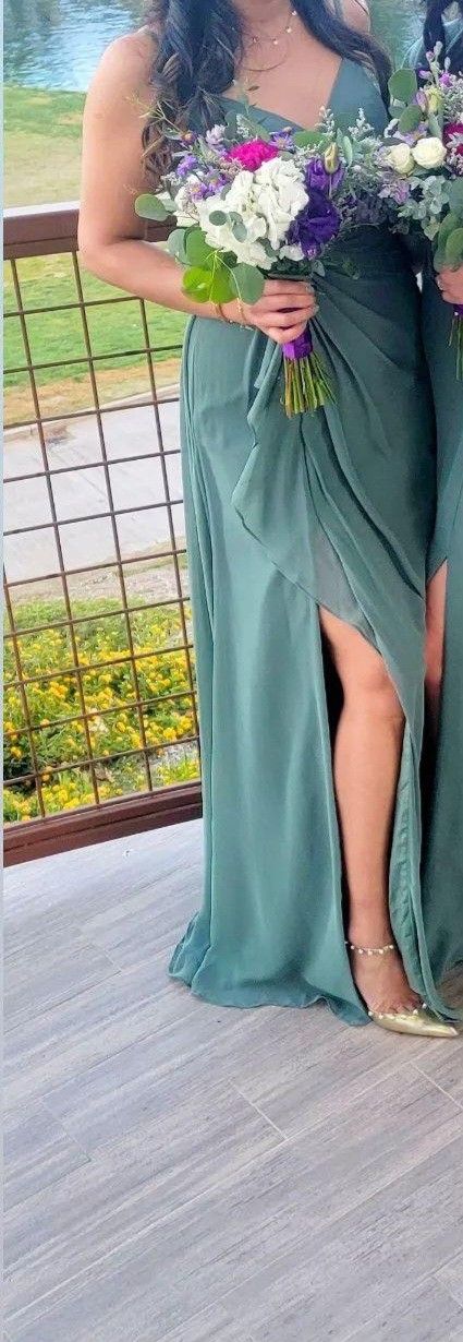 azazie ordering bridesmaid dresses Eucalyptus Tulle Bridesmaid Dress