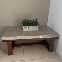 Rooms To Go Marble Coffee Table and End Table 