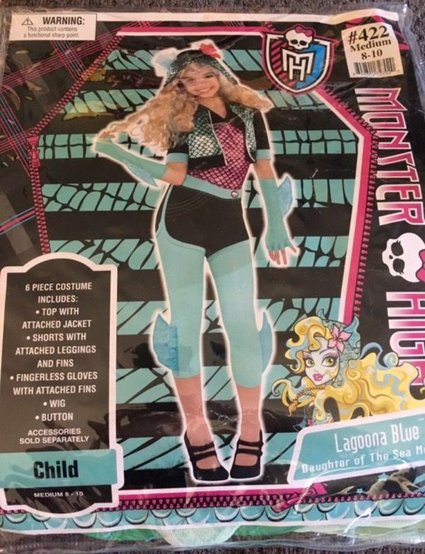 Lagoona Blue Monster High Halloween Costume M 8-10 kids
