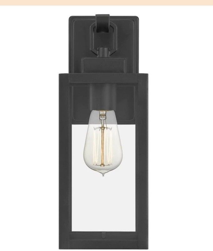 Quoizel Breitling 13.5-in H Matte Black Medium Base (E-26) Outdoor Wall Light