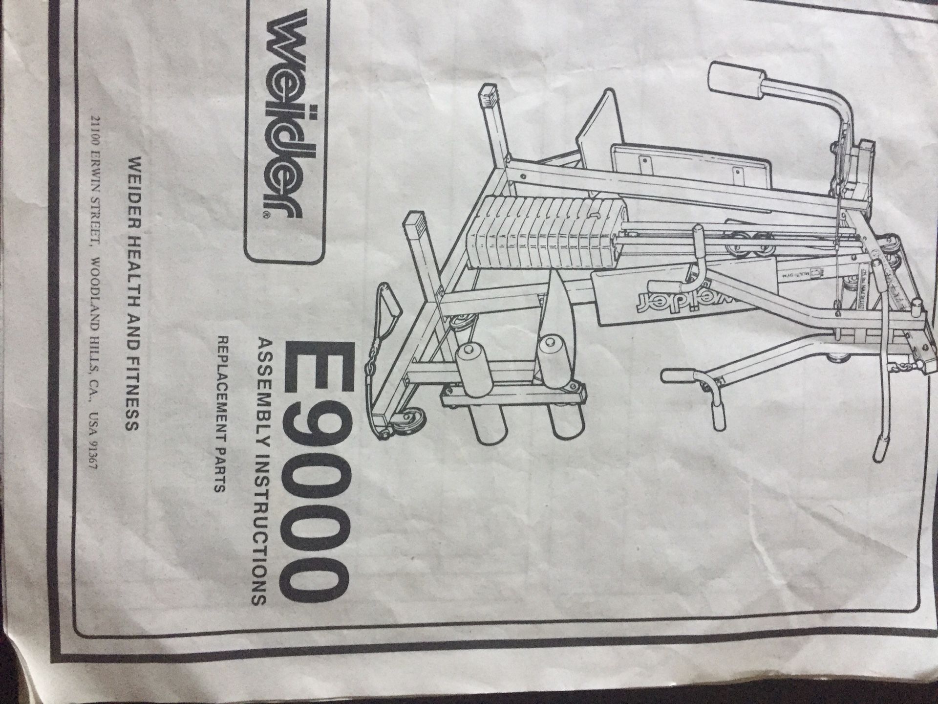 Weider E9000 home gym