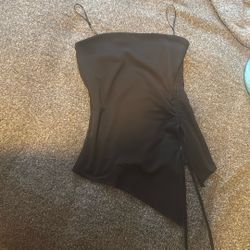 Black Flowy Tube Top