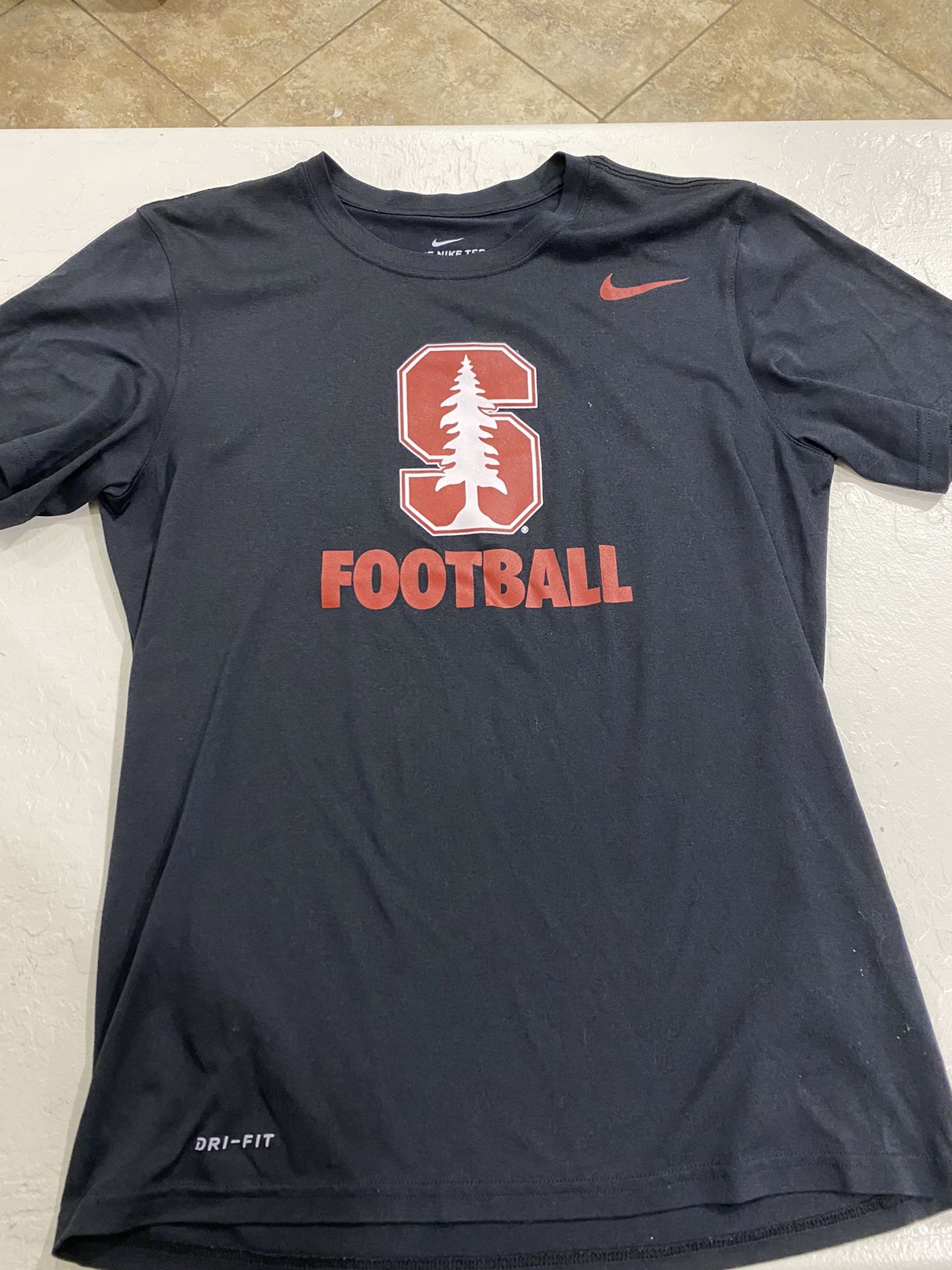 Men’s Small Stanford Football Short Sleeve Dri Fit Shirt