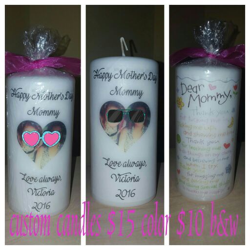 Custom candles all occasions great Mother's Day gift