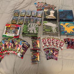 POKEMON sealed!! ETBs,  Tins and Sleeves