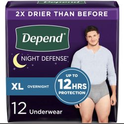Depend Night Defense Overnight Underwear for Men