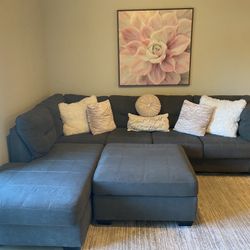 L shape Sectional w/ Ottoman 