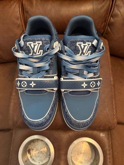 Louis Vuitton LV Trainer Sneakers Blue Denim
