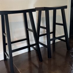 Two farmhouse bar stools 