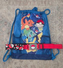 Pokémon Drawstring Bag with Belt and Poké Ball