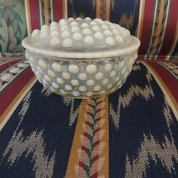Antique Fenton Hobnail Glass Dish