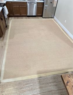 Natural Fiber Taupe/Light Brown 9 ft. x 12 ft. Border Area Rug