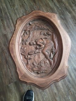 Vintage Ornately Carved Wooden Accent Table with glass top – Beautiful Detailed Woodwork