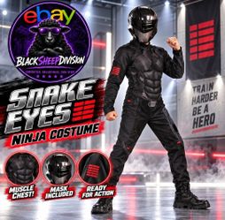 G.I. Joe Snake Eyes Kids Ninja Costume S/P 4-6