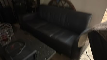 Leather couch -black