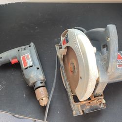 Skilsaw Circular Saw And Corded Drill 