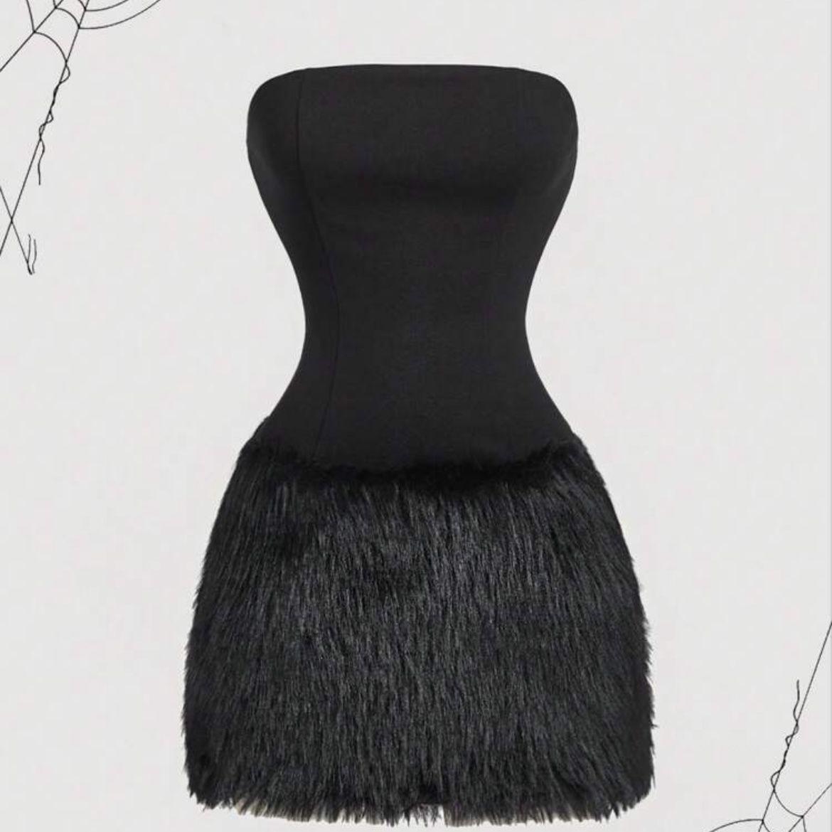 Black Strapless Party Dress