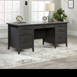 Executive Computer Desk + File Cabinet Set