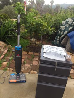Like a new Bissell steam and sweep all in one with all accessories $55 Like a new Bissell steam and sweep all in one with all accessories Model 46B4.