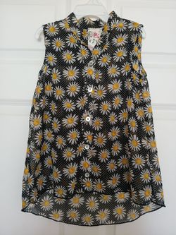 Jenna & Jesse girl's size 7/8 sleeveless blouse/ shirt