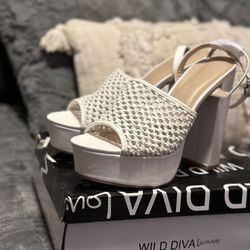 White Platforms Size 9