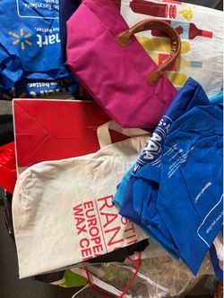 REUSABLE BAGS. SOME HAVE BEEN USED.