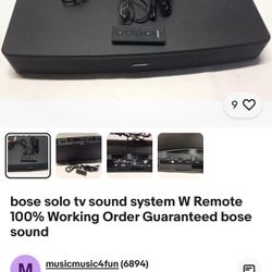 Bose Solo TV sound System With Remote