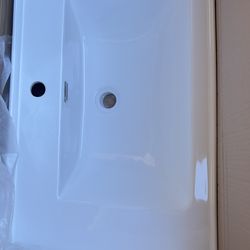 Ceramic Rectangular Vanity Top in White 32” x19 “ code 800 $50