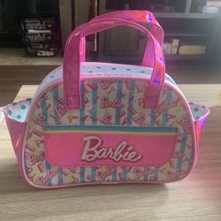 NWOT Barbie Just Play Mattel Pet Carrier Blue Yellow Pink Kids Toy Accessory 8.5” X 6.5”