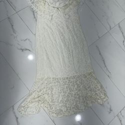 Elegant White Lace Dress