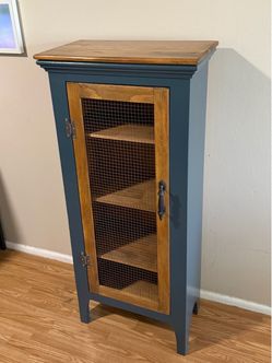 Vintage Solid Pine Pie Safe Cabinet – Refinished