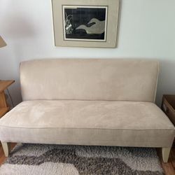 70” Cream Armless Loveseat