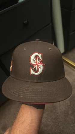 7 1/4 Brown and Red Seattle Marines fitted hat