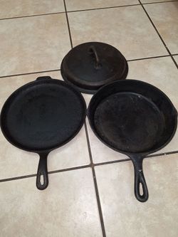 Vintage 3-piece Cast Iron Skillet Set - Pre-seasoned