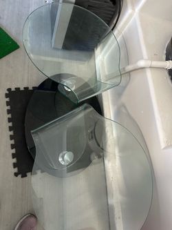 Glass coffee table