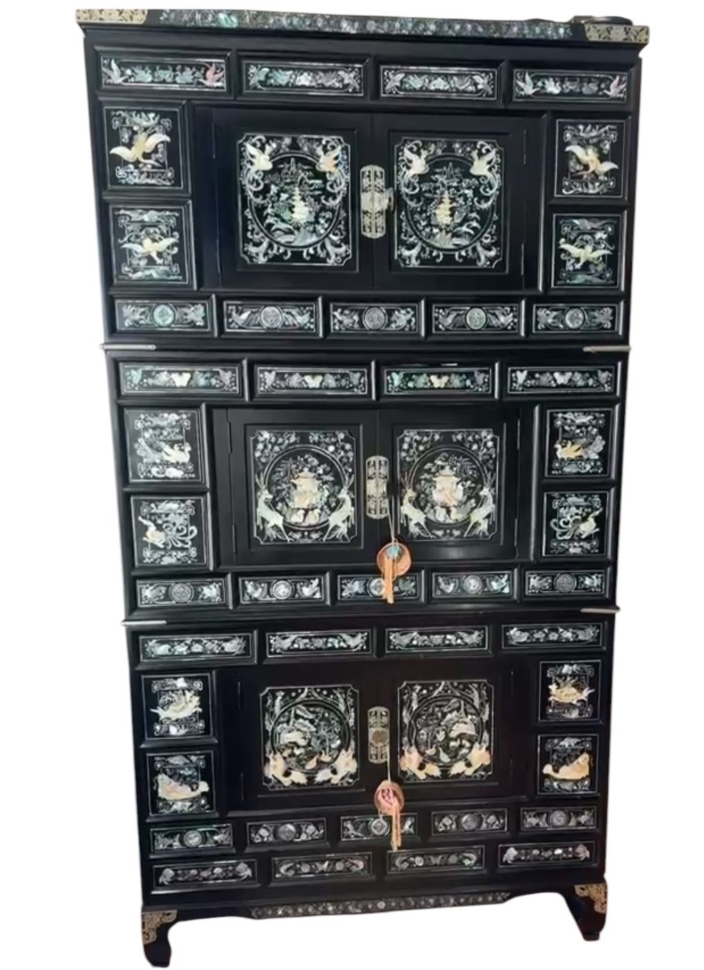 Traditional Mother Of Pearl Tall Chest