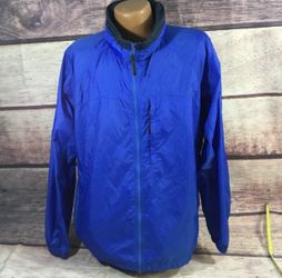 Columbia Xco Jacket Men L Windbreaker Zip Up Blue