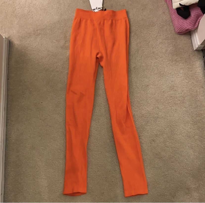 Zara bright Orange leggings. Xs/s