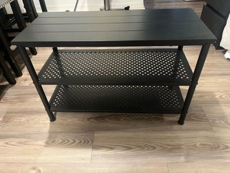 Bench with shoe storage