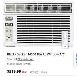 98 Degrees on THUR - AC New Unopened Box 14,500 BTU BLACK+DECKER