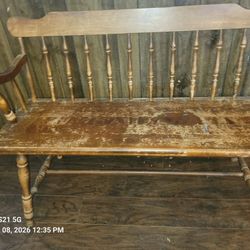 Wooden Bench Needs Paint Or Stain