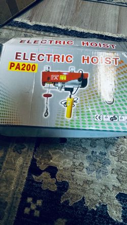 PA200 Electric Hoist 440lb / 200kg – New in Box – Remote Control Lift Winch