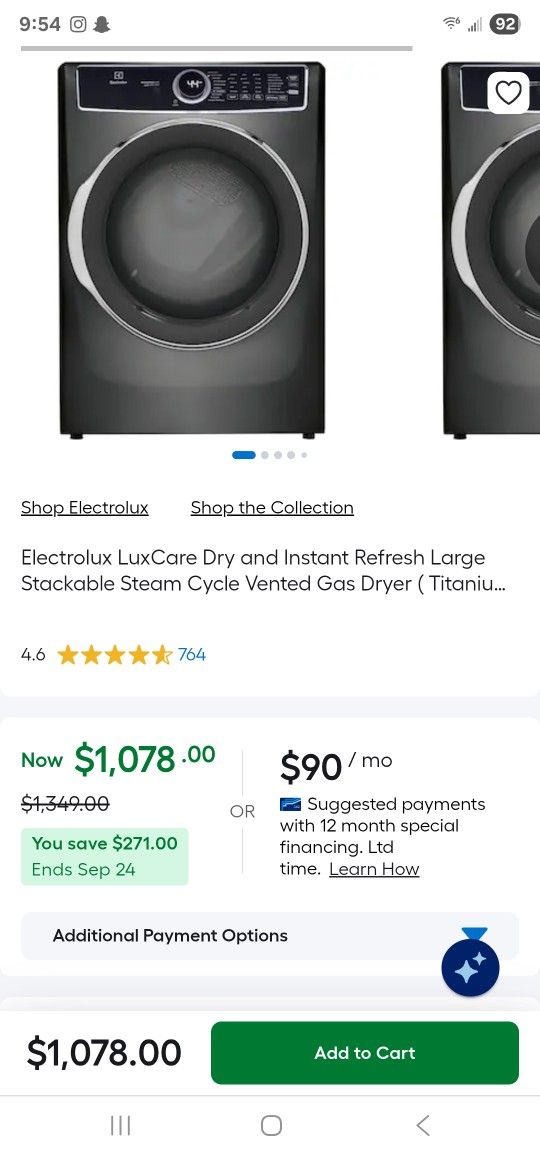 Brand New Gas Dryer