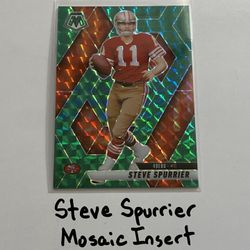 Steve Spurrier San Francisco 49ers QB Mosaic Short Print Insert Card.  