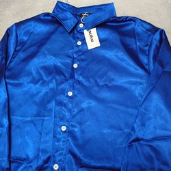 NWT OUKU BUTTON SHIRT Size M