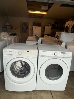 WHIRLPOOL WASHER AND SAMSUNG ELECTRIC DRYER