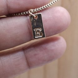 Initial E Pendant Necklace 