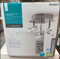 Style Selections Dunwynn 3-Light LED Flushmount Ceiling Fixture (2 Available)
