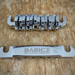 Babicz Full Contact Tuneamatic Bridge Set In Nickel LIKE NEW