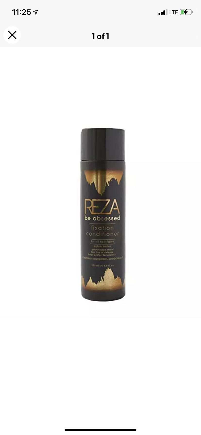 Reza Be Obsessed Haircare Fixation Conditioner Full Size 8.5 fl. oz